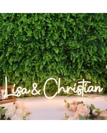 Lisa And Christian Yellow Neon Sign