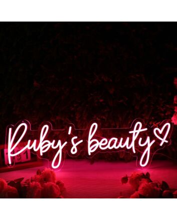 Rubys Beauty Red Neon Sign