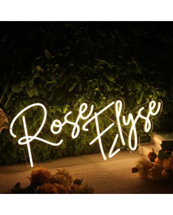 Rose Elyse Yellow Neon Sign