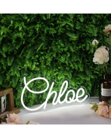 Chloe White Neon Sign