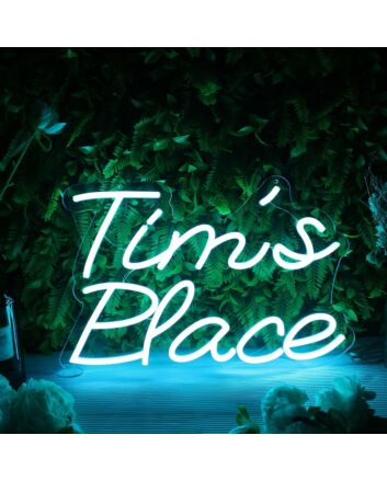 Tims Place Blue Neon Sign