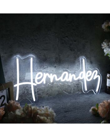 Hernandez White Neon Sign