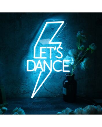 Lets Dance Blue Neon Sign