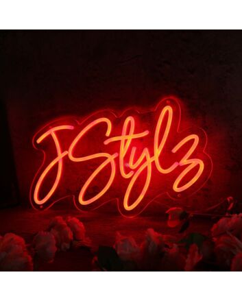 J Style Orange Neon Sign
