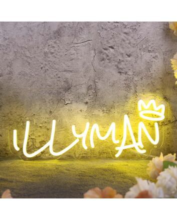 Illy Man Yellow Custom Neon Sign