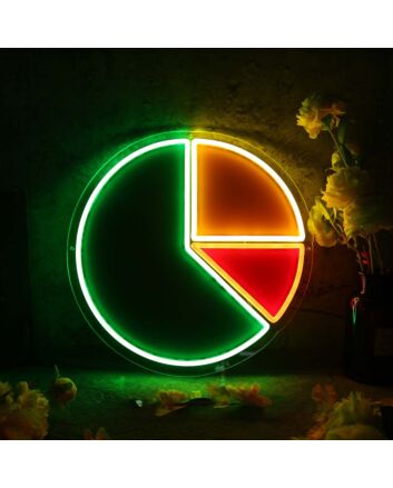 Pie Chart Custom Neon Sign