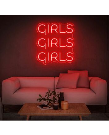 Girl Girl Girl Girl Neon Letters