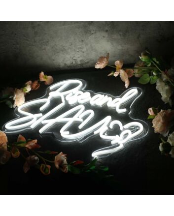 Rise And Slay White Neon Sign