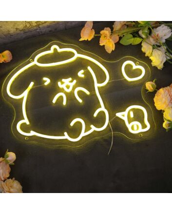 Pom Pom Purin Yellow Neon Sign