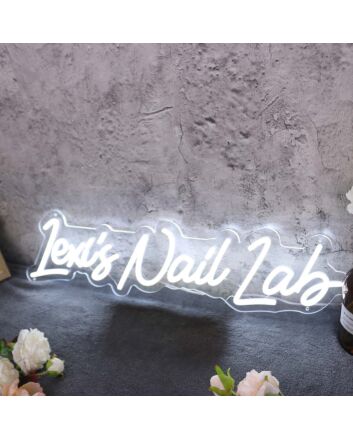 Lexis Nail Lab White Neon Sign