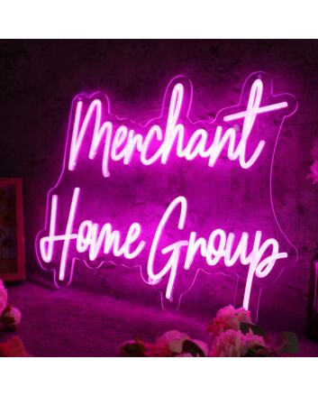 Merchant Home Group Purple Neon Sign