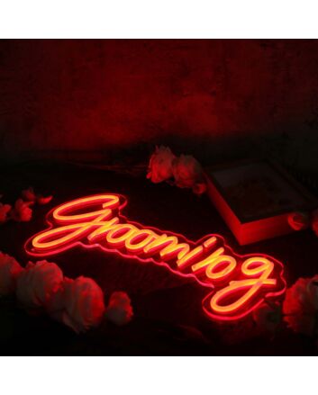 Grooming Orange Neon Sign
