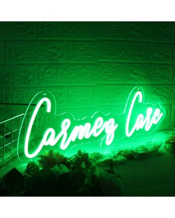 Carmen Care Green Neon Sign