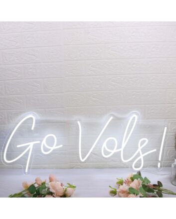 Go Vols White LED Neon Sign