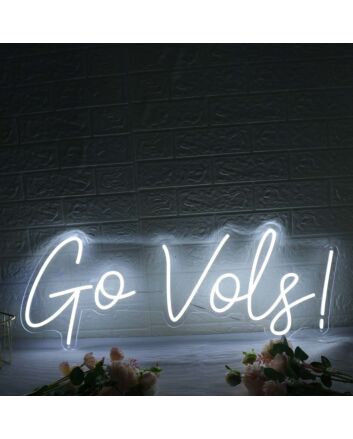 Go Vols White LED Neon Sign