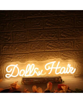 Dolls Hair Yellow Neon Sign