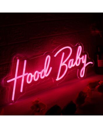 Hood Baby Red Neon Sign