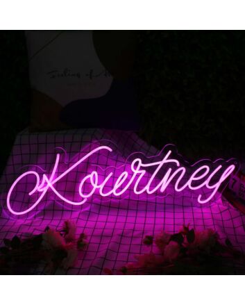Kourtney Purple Neon Sign