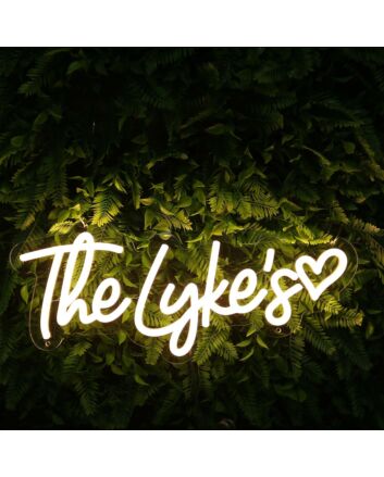The Lykes Yellow Neon Sign