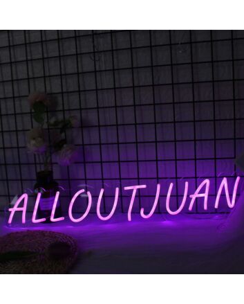 Alloutjuan Purple Neon Sign