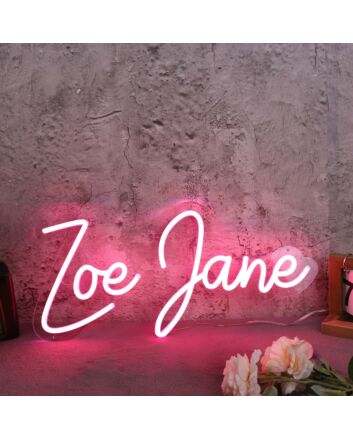 Zoe Jane Red Neon Sign
