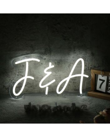 F And A White Neon Sign