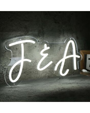 F And A White Neon Sign