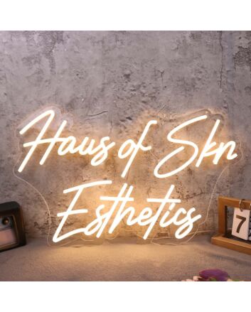 Haus Of Skn Esthetics Yellow Neon Sign