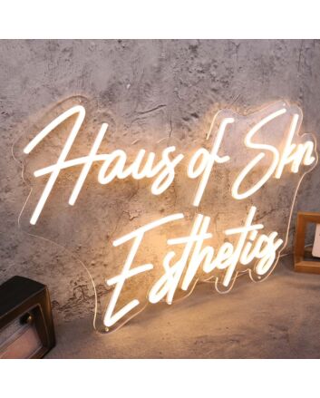 Haus Of Skn Esthetics Yellow Neon Sign