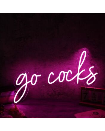 Go Cocks Pink Neon Sign