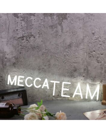 Mecca Team White Neon Sign