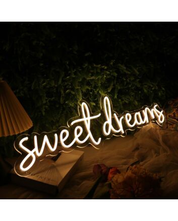 Sweet Dreams Yellow LED Neon Sign