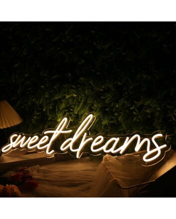 Sweet Dreams Yellow Neon Sign