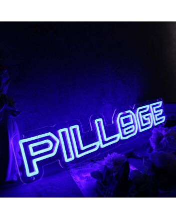 Pillage Blue Neon Sign