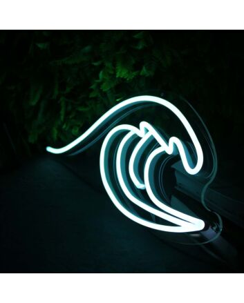 Sea Waves White Neon Sign