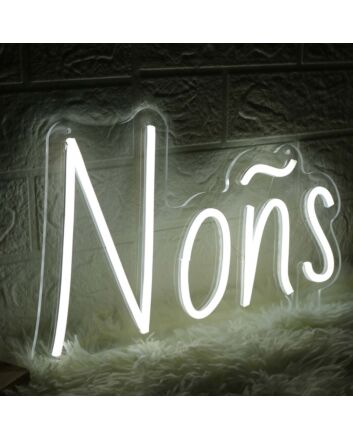 Nons White Neon Sign