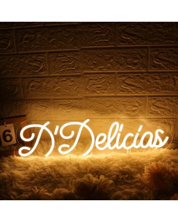 D Delicias Yellow Neon Sign