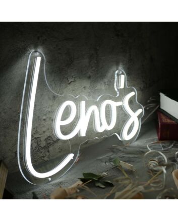 Lenos White Neon Sign