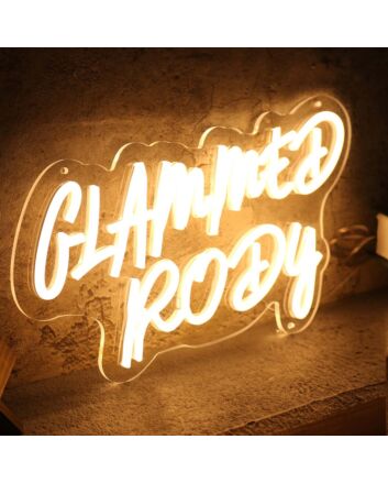 Glammed Body Yellow LED Neon Sign