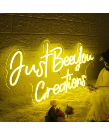 Just Beeyou Creations Yellow Neon Sign