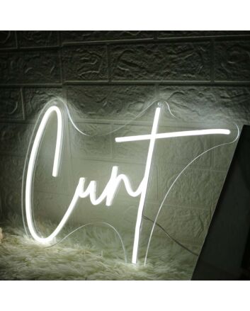 Cxnt White Neon Sign