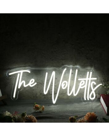 The Wolletts White Neon Sign