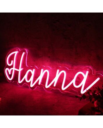 Hanna Red Neon Sign