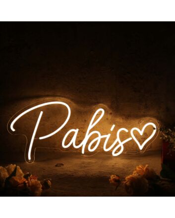 Pabis Yellow Neon Sign
