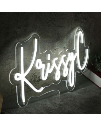 Krissy C White Neon Sign