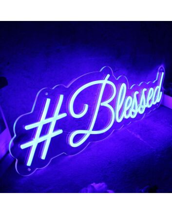 Blessed Blue Neon Sign