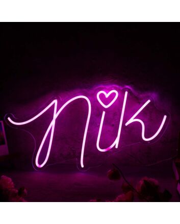 Nik Pink Neon Sign