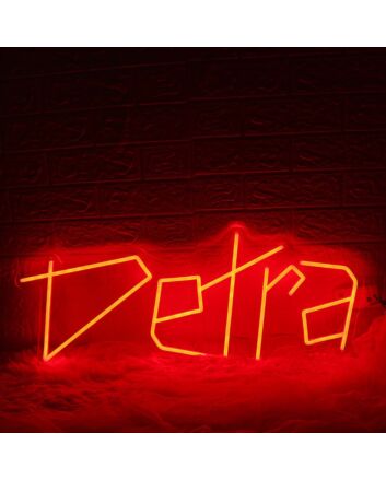 Detra Red Neon Sign