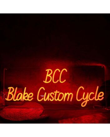 BCC Blake Custom Cycle Orange Neon Sign