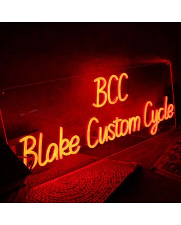 BCC Blake Custom Cycle Orange Neon Sign
